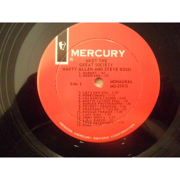 Marty Allen & Steve Rossi – Meet The Great Society, Mercury Record Release 1965 - Picture 3 of 5